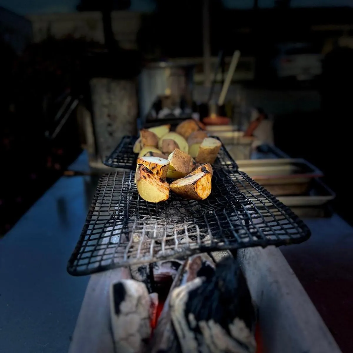 Andean potatoes on the robata grill